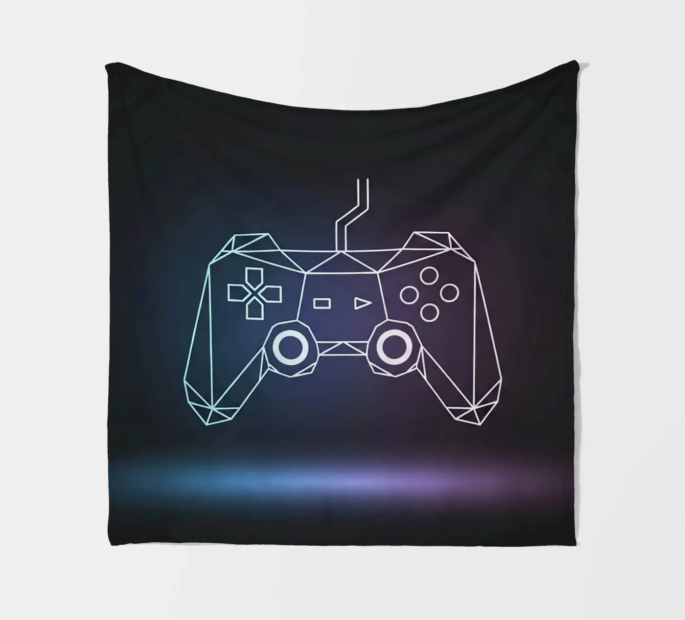 Geometric Game Controller fleece blanket by Minimalist vector art