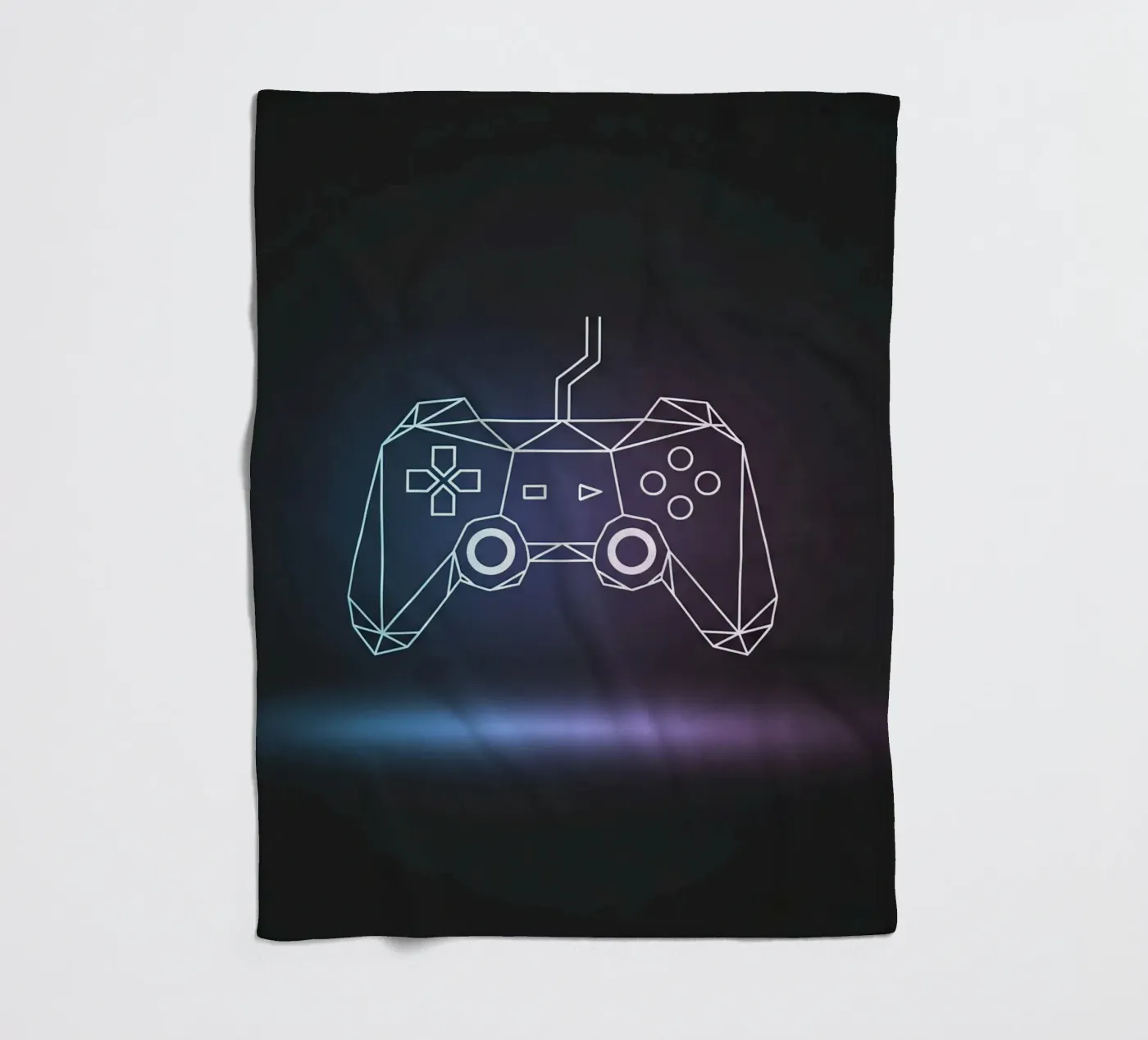 Geometric Game Controller fleece blanket by Minimalist vector art