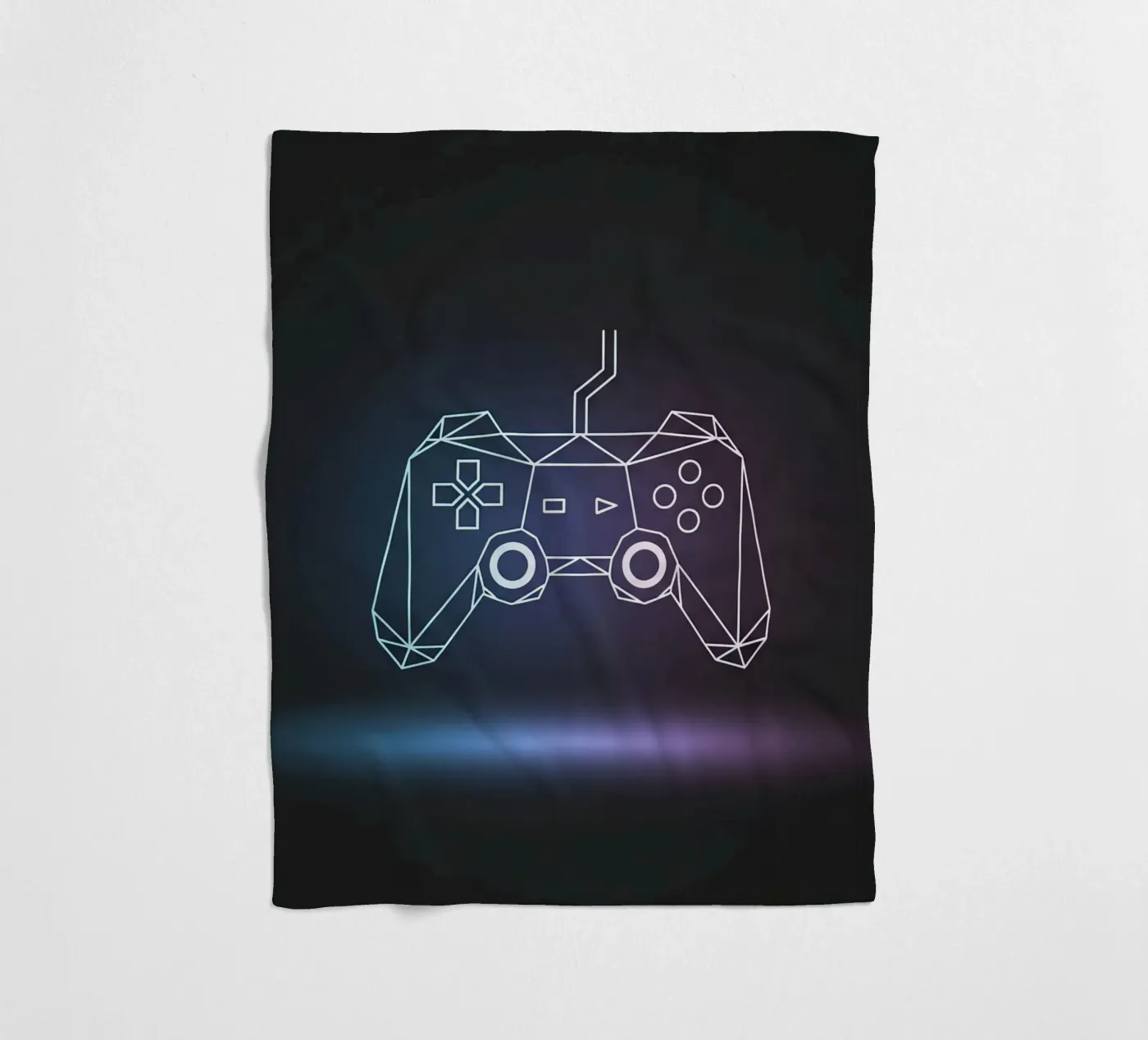 Geometric Game Controller fleece blanket by Minimalist vector art