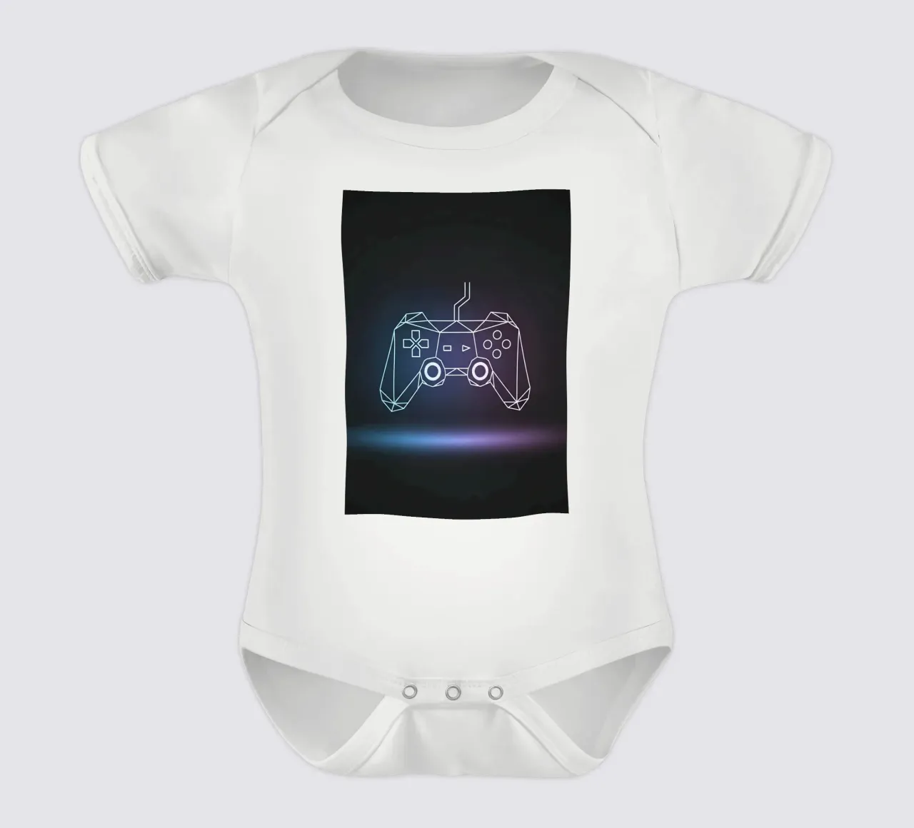 Manette de jeu géométrique body bébé de Minimalist vector art