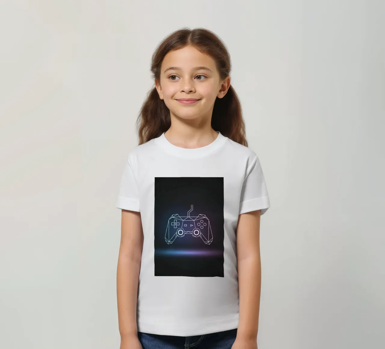 Controller geometrico per videogiochi t-shirt bambini da Minimalist vector art