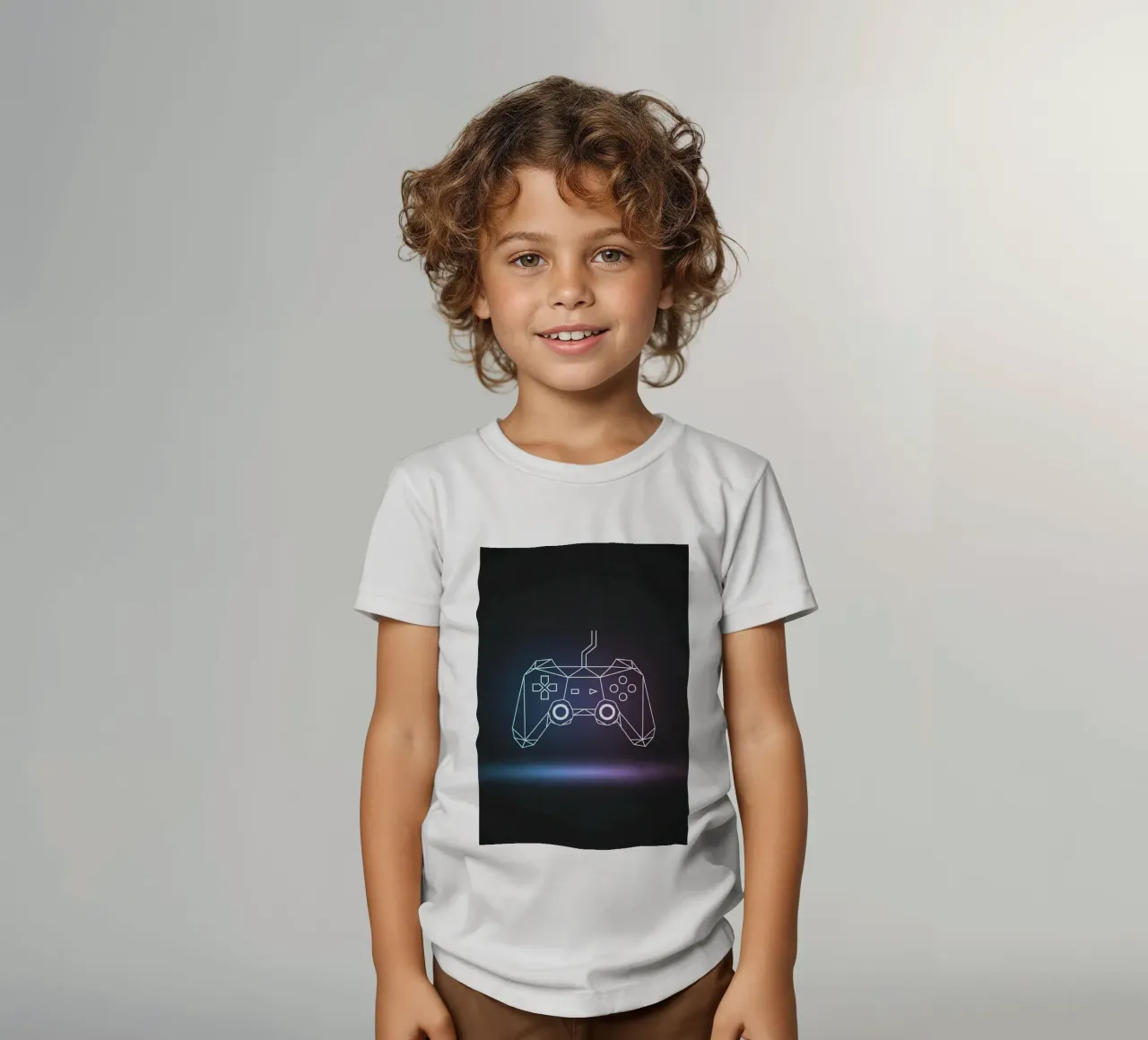 Controller geometrico per videogiochi t-shirt bambini da Minimalist vector art