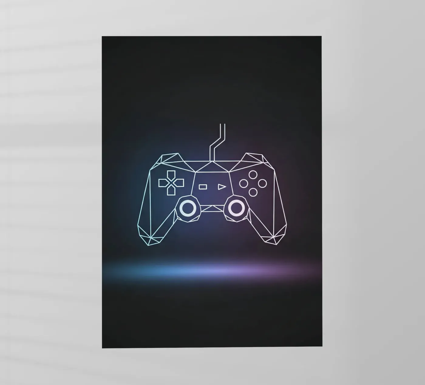 Geometrischer Spiel-Controller Backlit Folie von Minimalist vector art