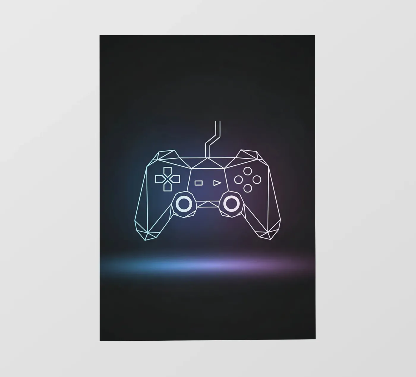 Geometrischer Spiel-Controller Backlit Folie von Minimalist vector art