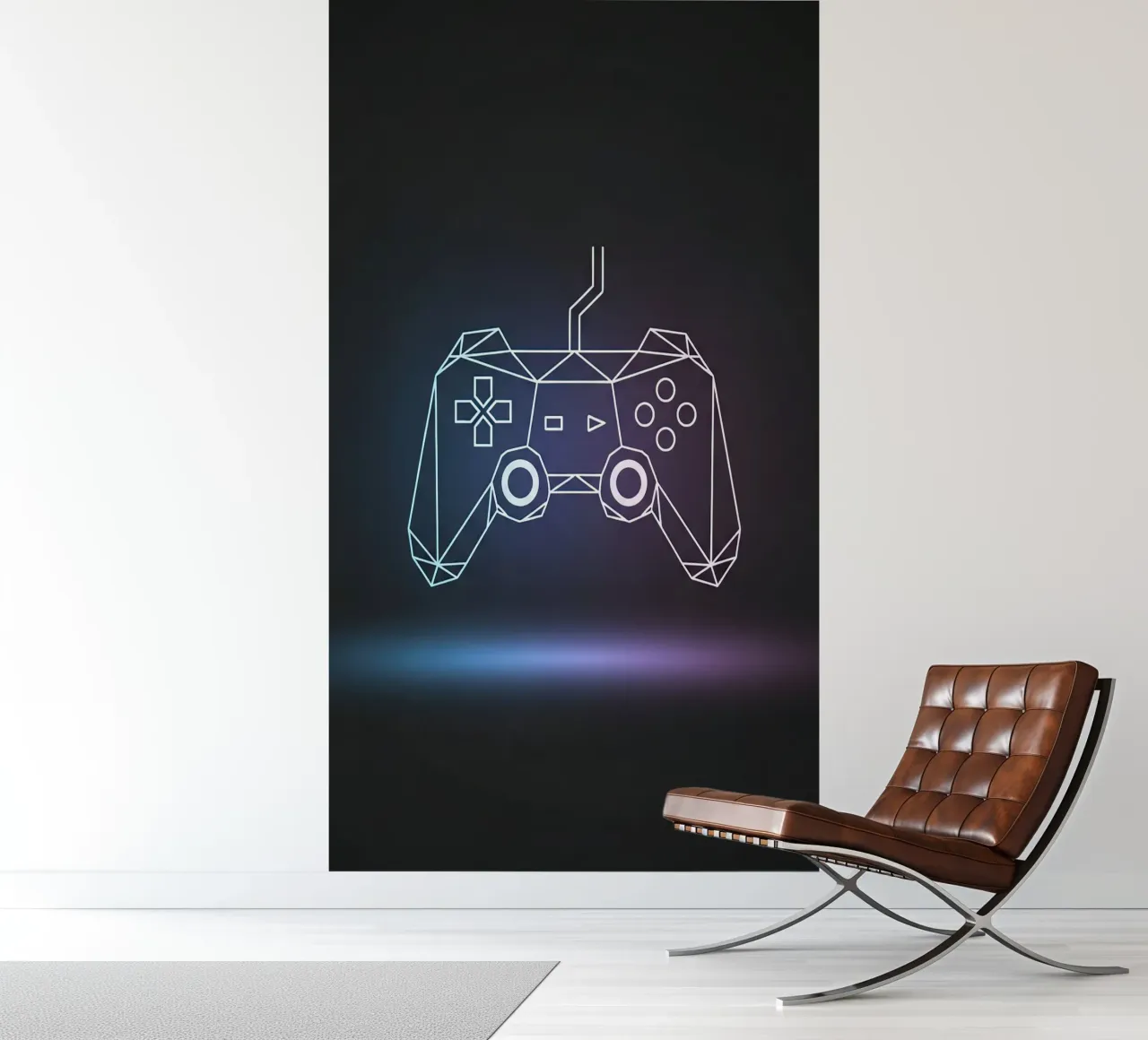 Geometrische gamecontroller fotobehang van Minimalist vector art