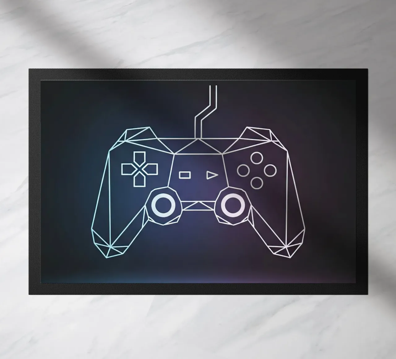 Geometric Game Controller doormat by Minimalist vector art