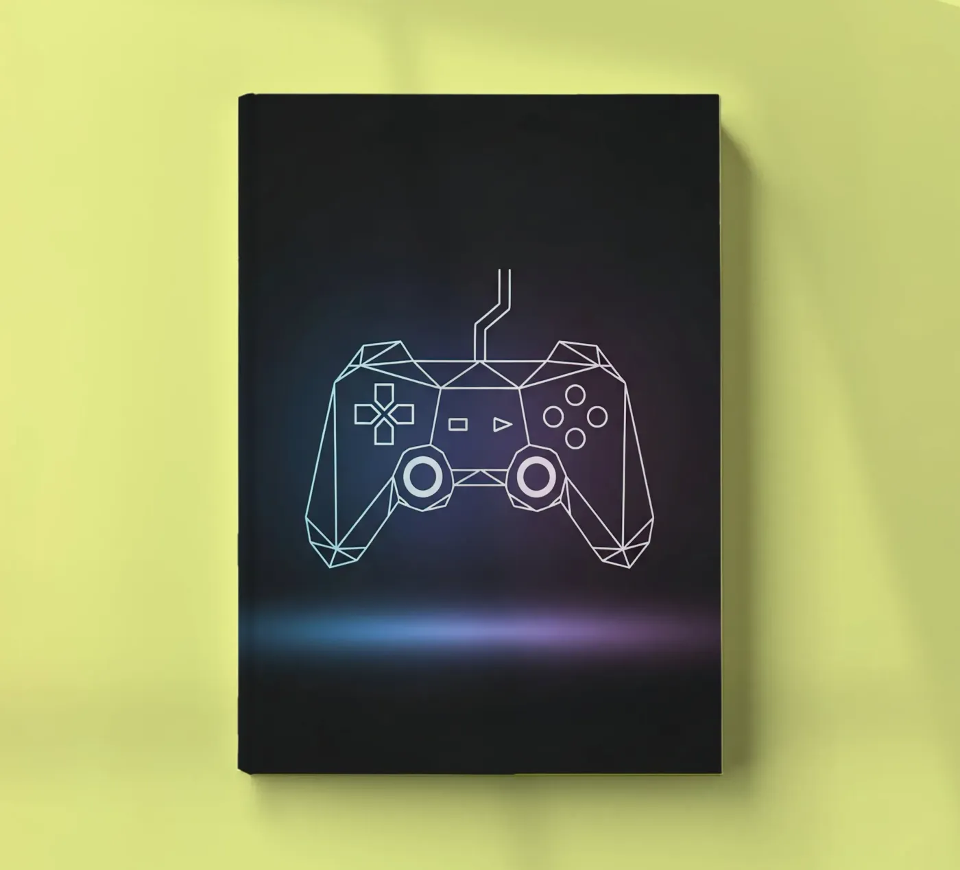 Geometric Game Controller notebook by Minimalist vector art