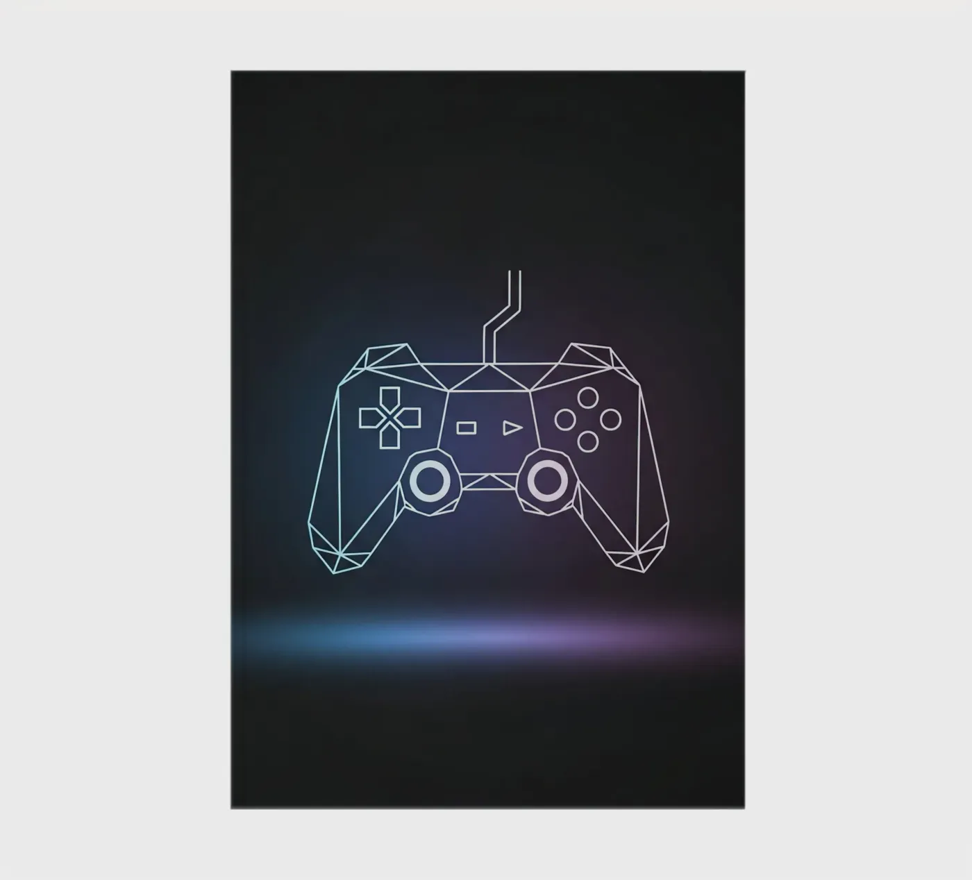 Geometric Game Controller notebook by Minimalist vector art