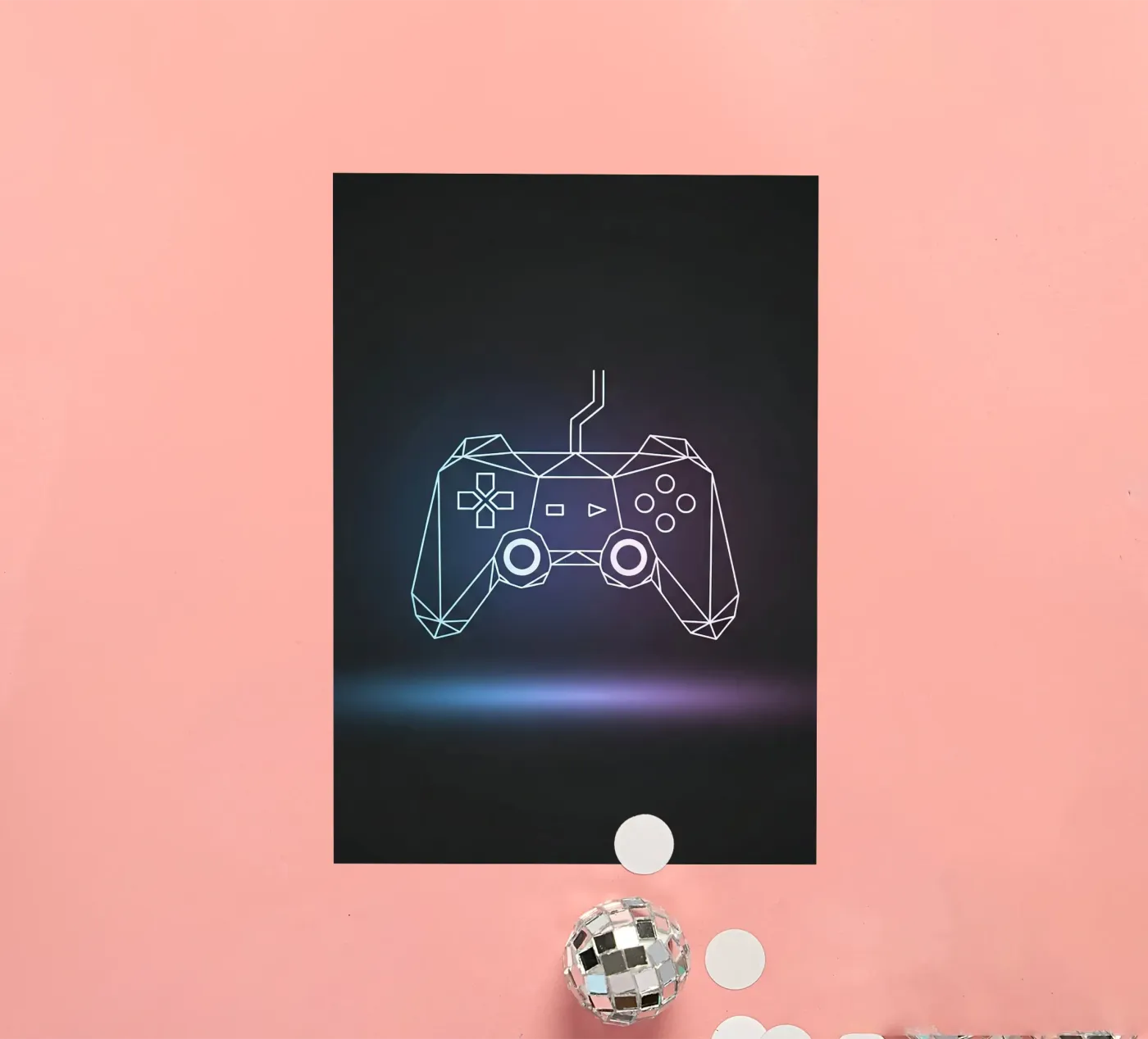 Geometric Game Controller sticker by Minimalist vector art