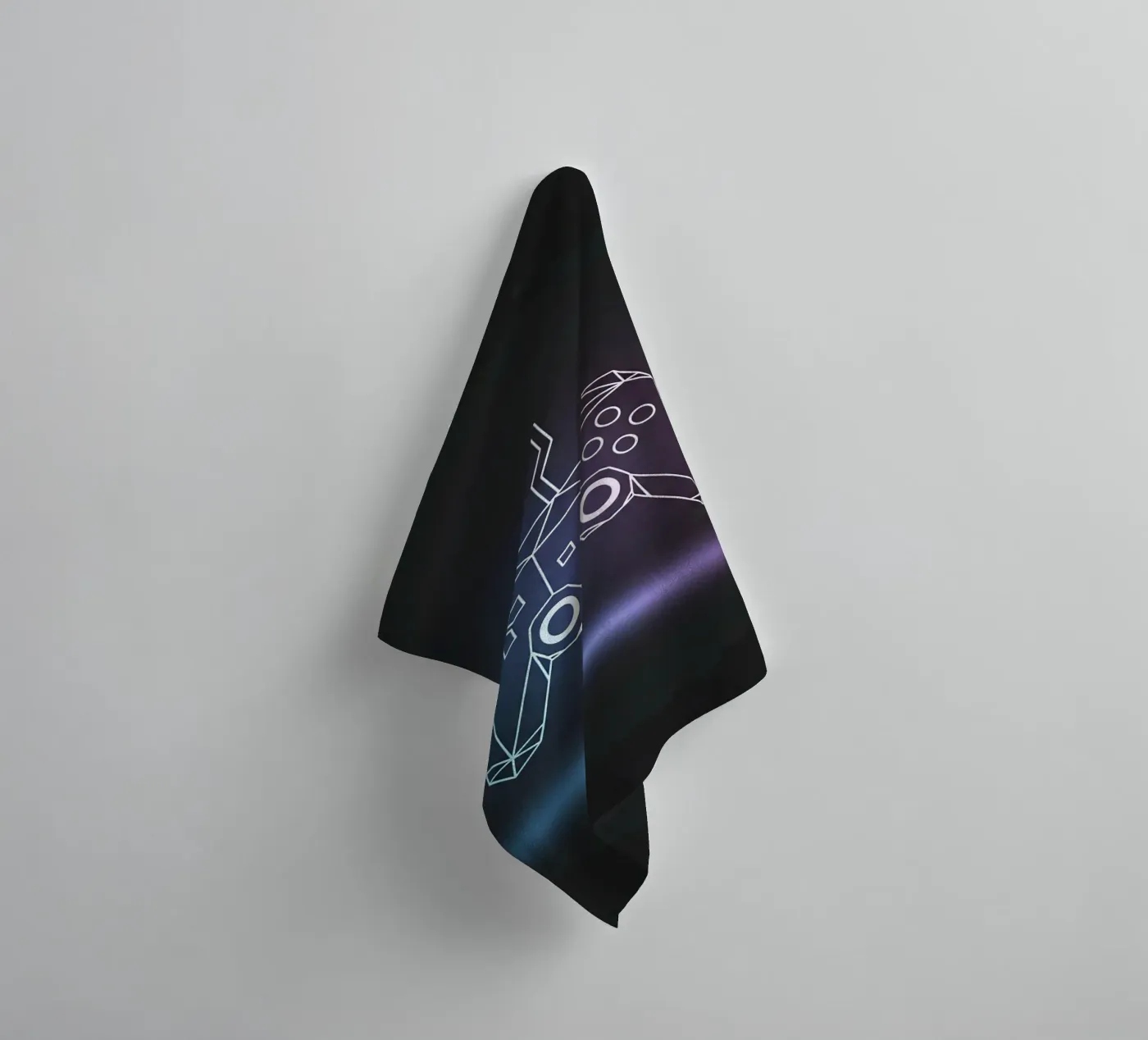 Geometric Game Controller towel by Minimalist vector art