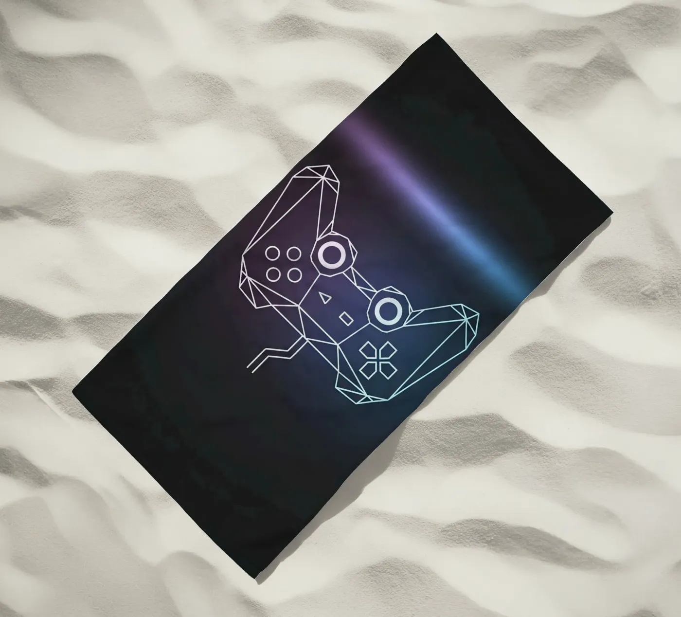 Controller geometrico per videogiochi telo mare da FlatPrint Studio