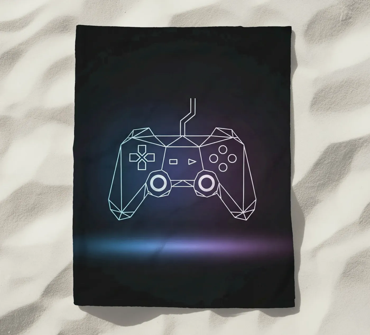 Geometric Game Controller beach towel by Minimalist vector art