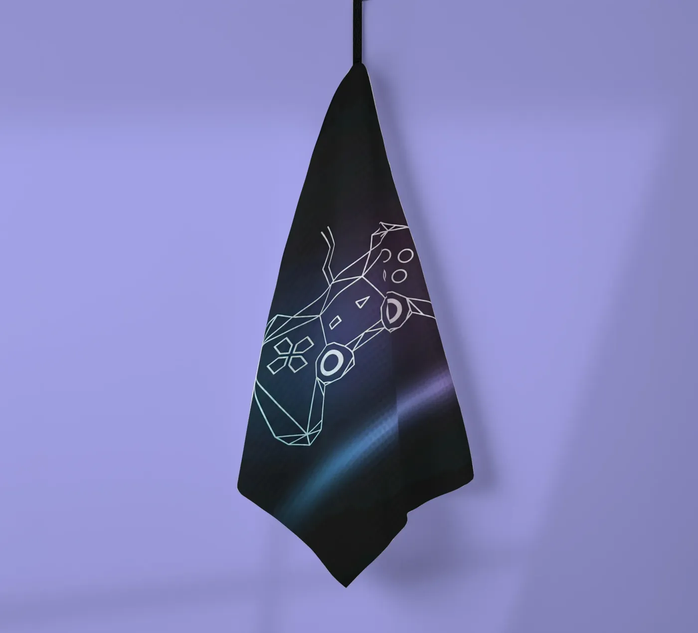 Geometric Game Controller torchon de Minimalist vector art