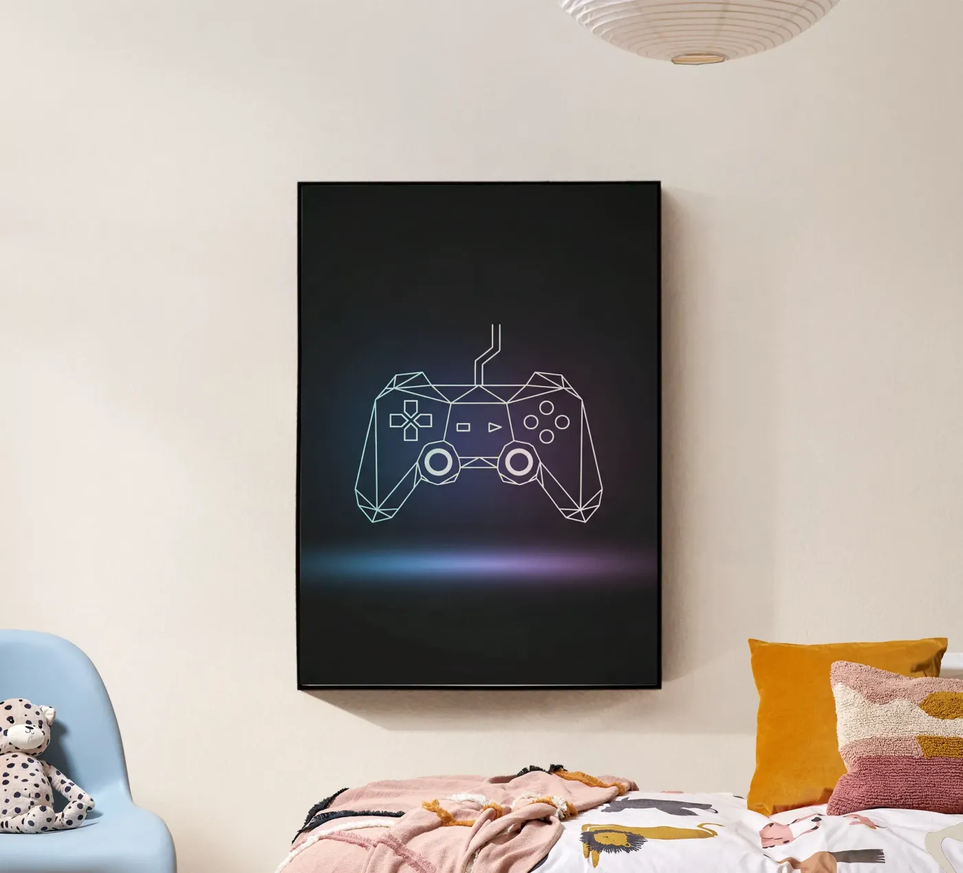 Geometric Game Controller plexiglass da Minimalist vector art