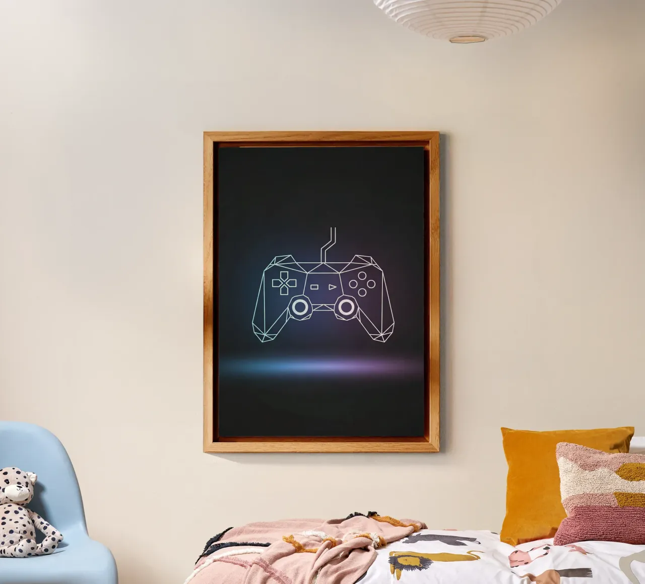 Geometric Game Controller forex plate by Minimalist vector art