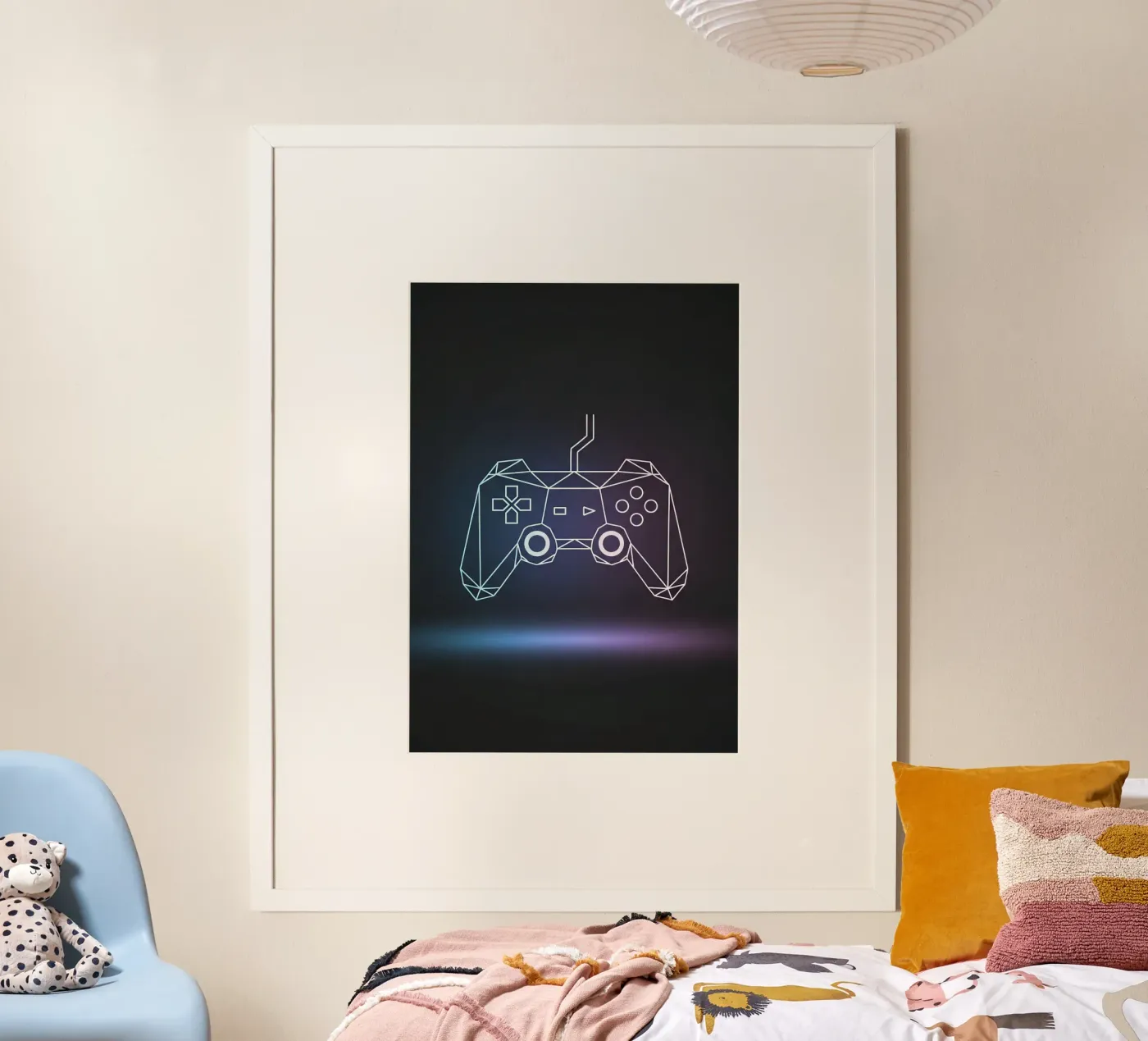 Geometric Game Controller poster by Minimalist vector art