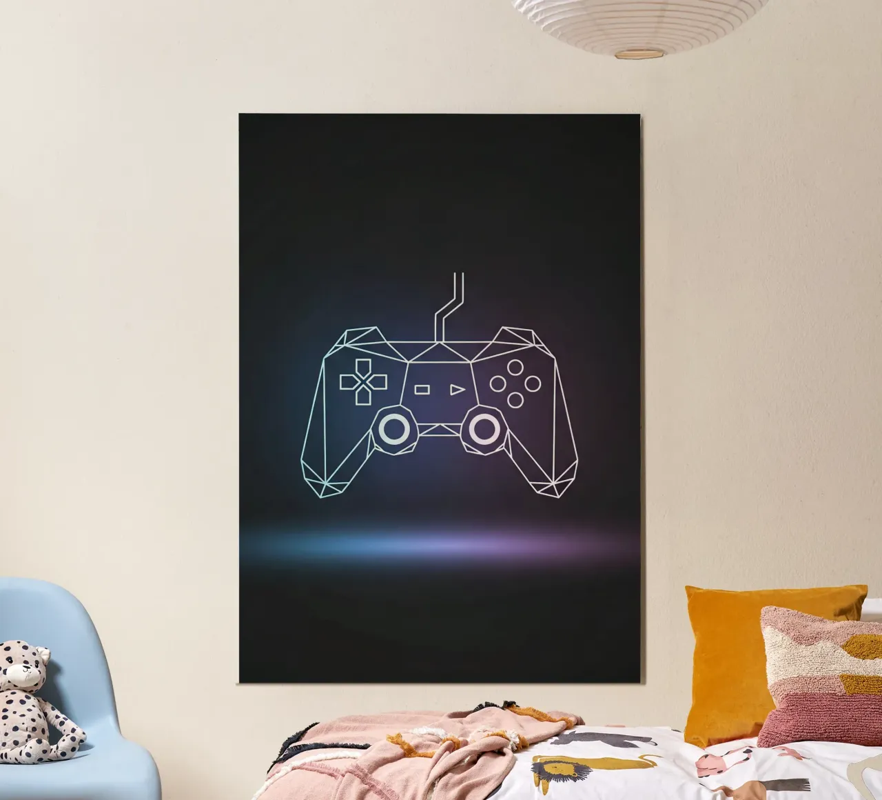 Geometric Game Controller poster by Minimalist vector art