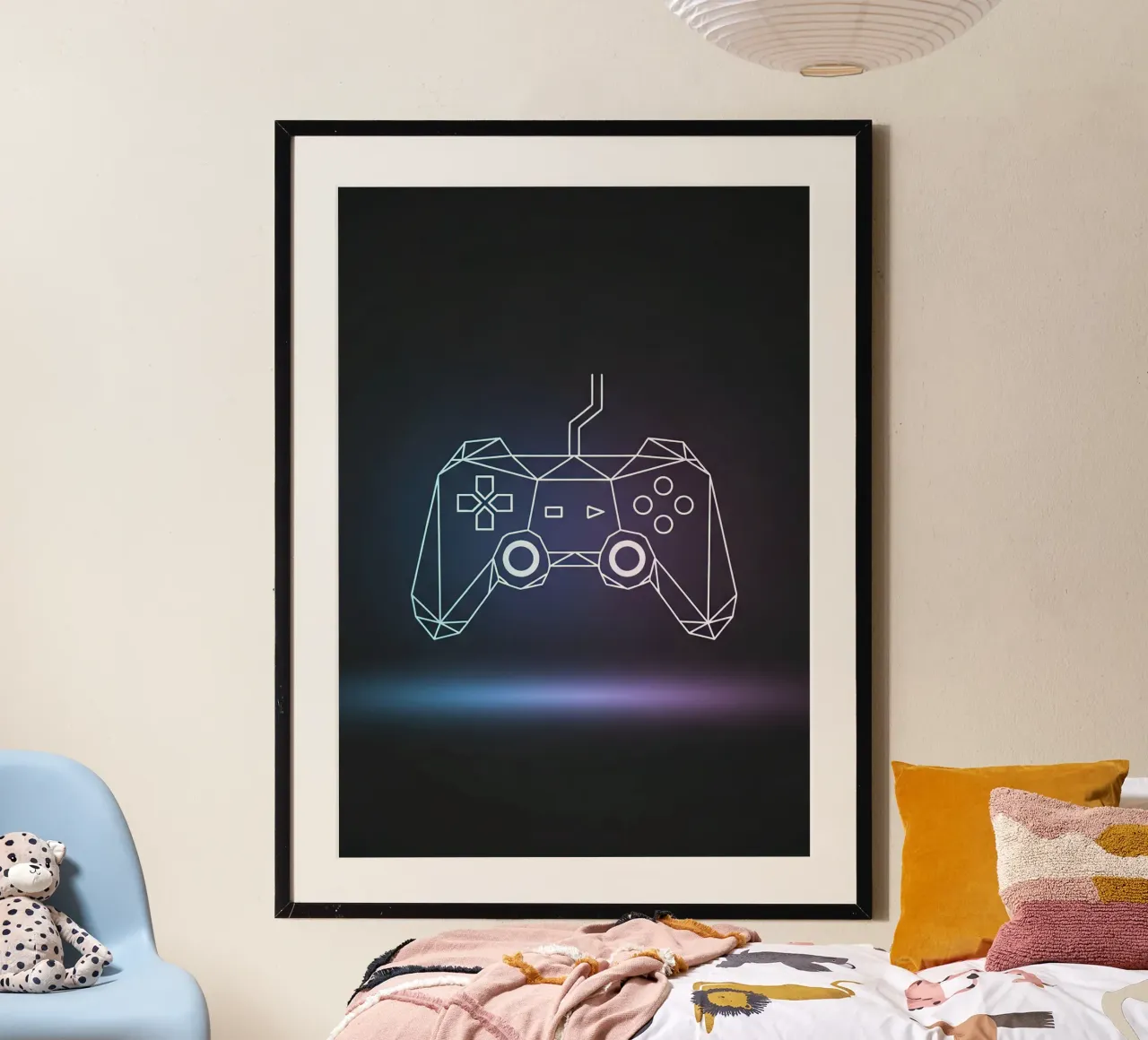 Geometric Game Controller poster by Minimalist vector art