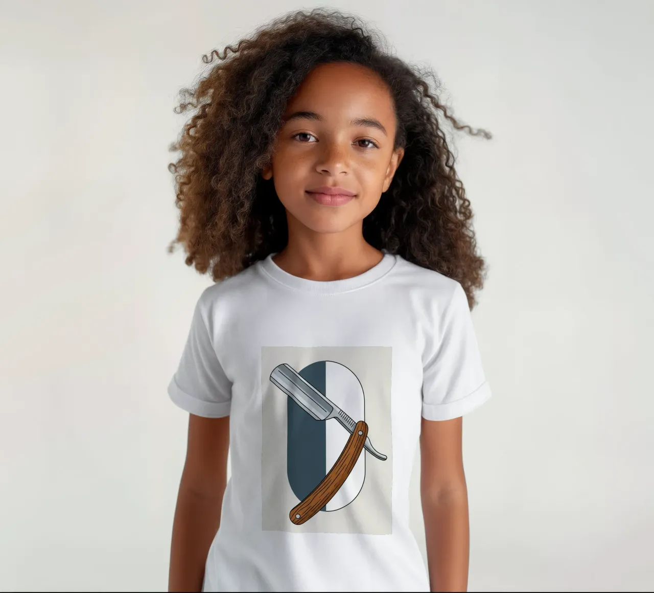 Scheermes kinder t-shirt van Minimalist vector art