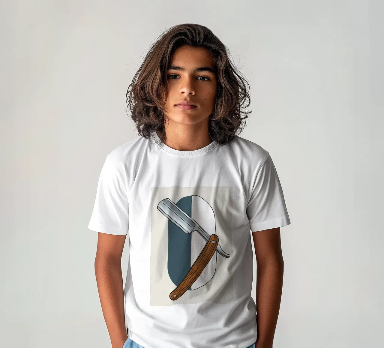 Scheermes kinder t-shirt van Minimalist vector art