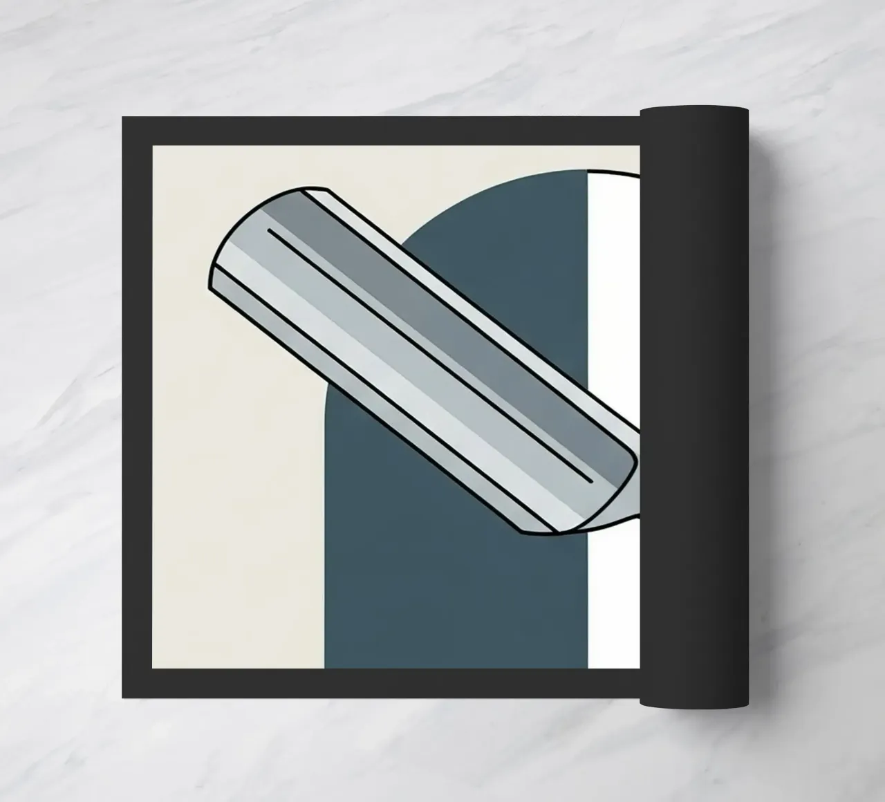 Scheermes deurmat van Minimalist vector art