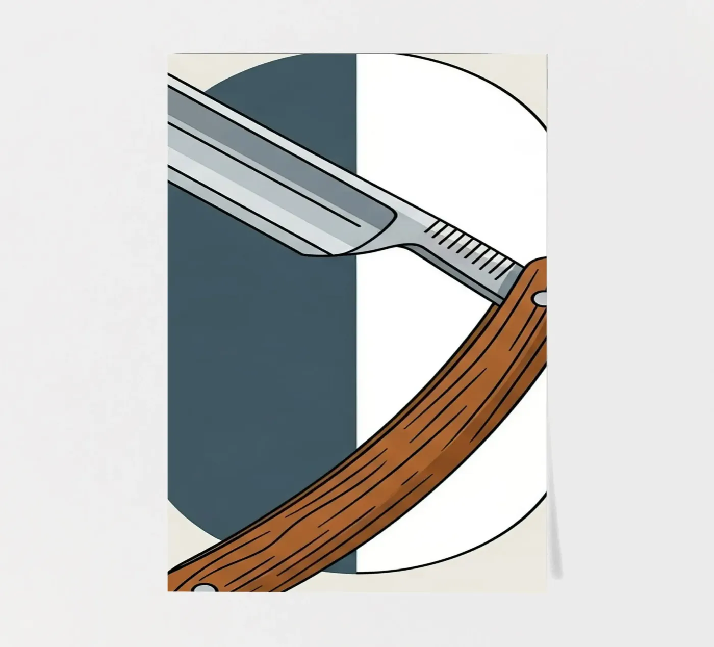 Straight Razor stickervel van Minimalist vector art