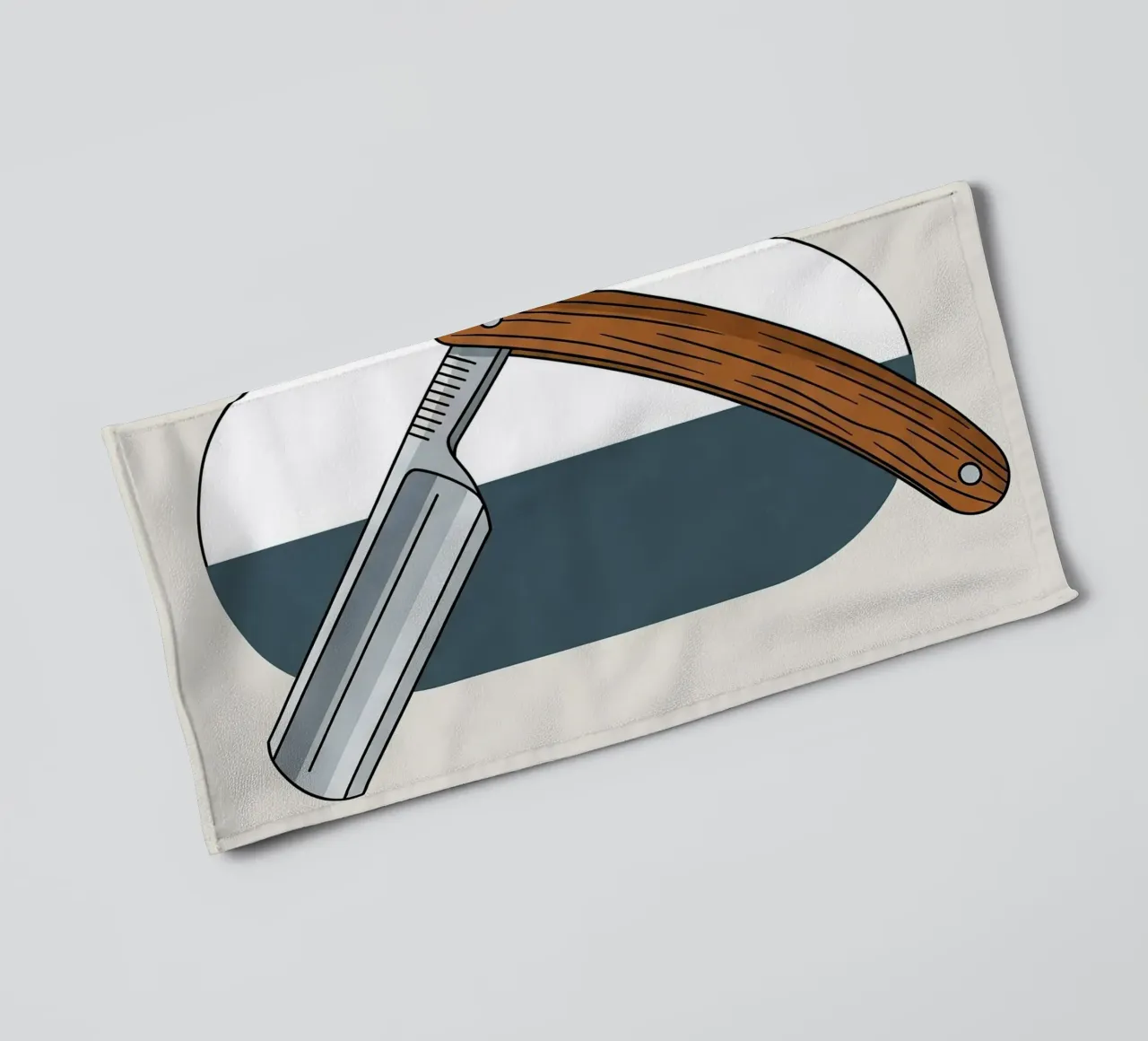 Scheermes badhanddoek van Minimalist vector art