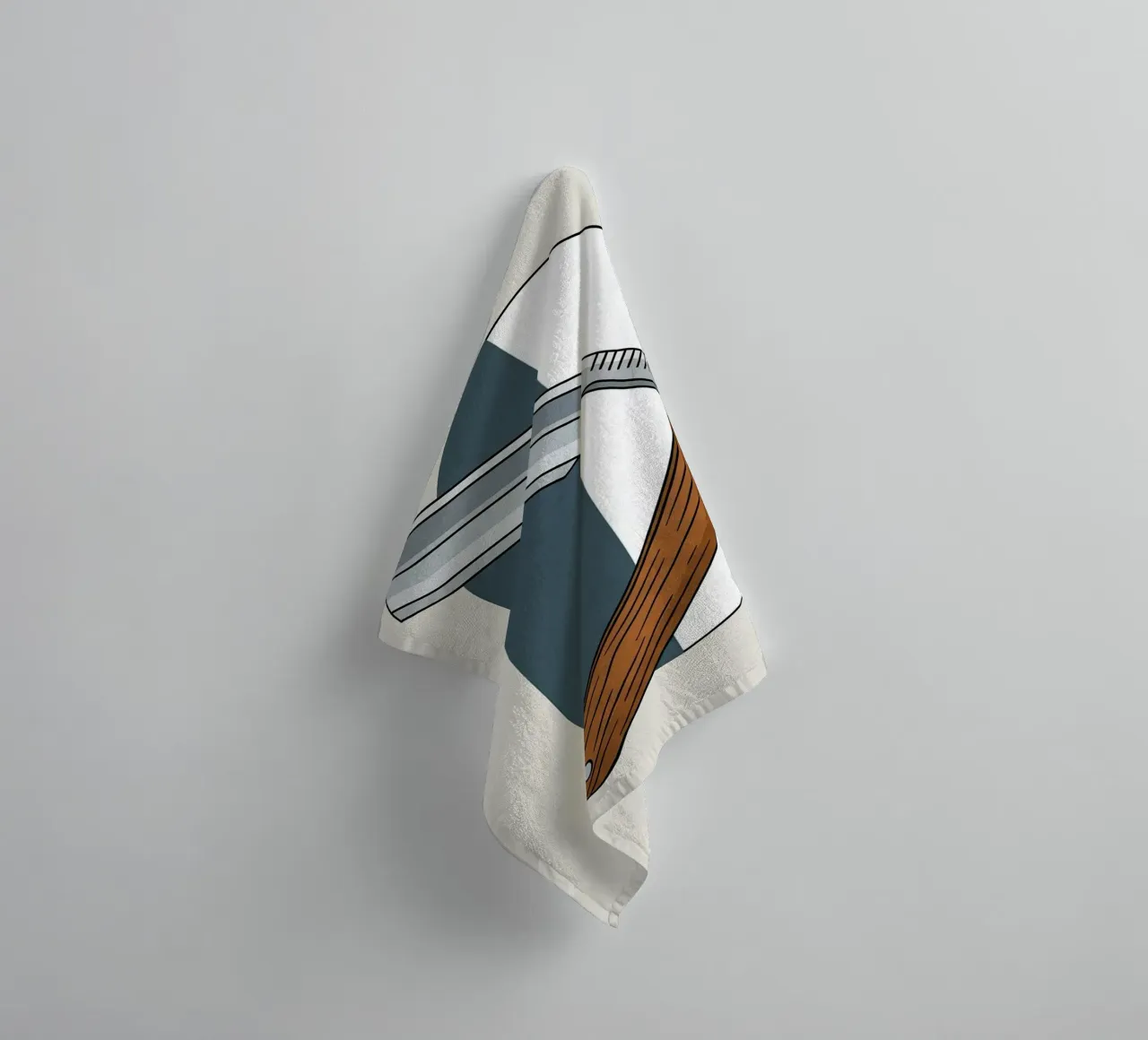 Scheermes badhanddoek van Minimalist vector art