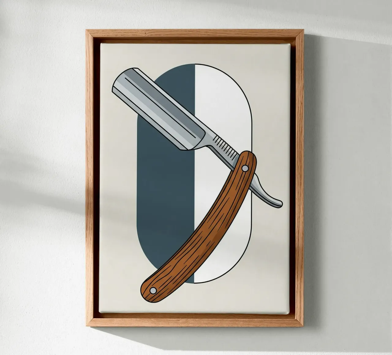 Scheermes canvas van Minimalist vector art