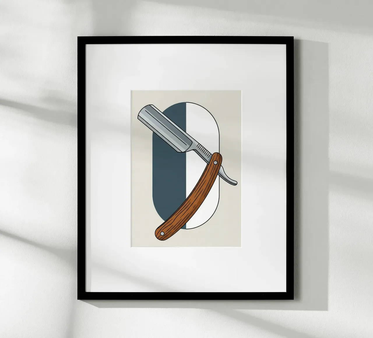 Scheermes poster van Minimalist vector art