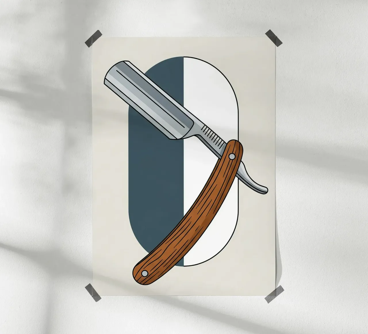 Scheermes poster van Minimalist vector art