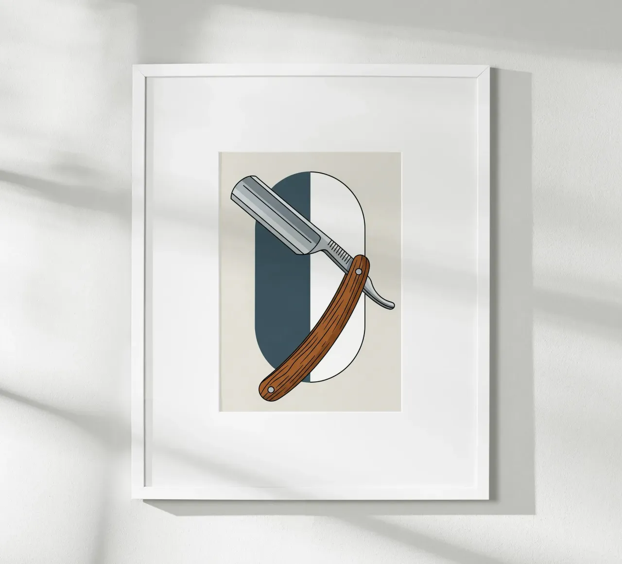 Scheermes poster van Minimalist vector art