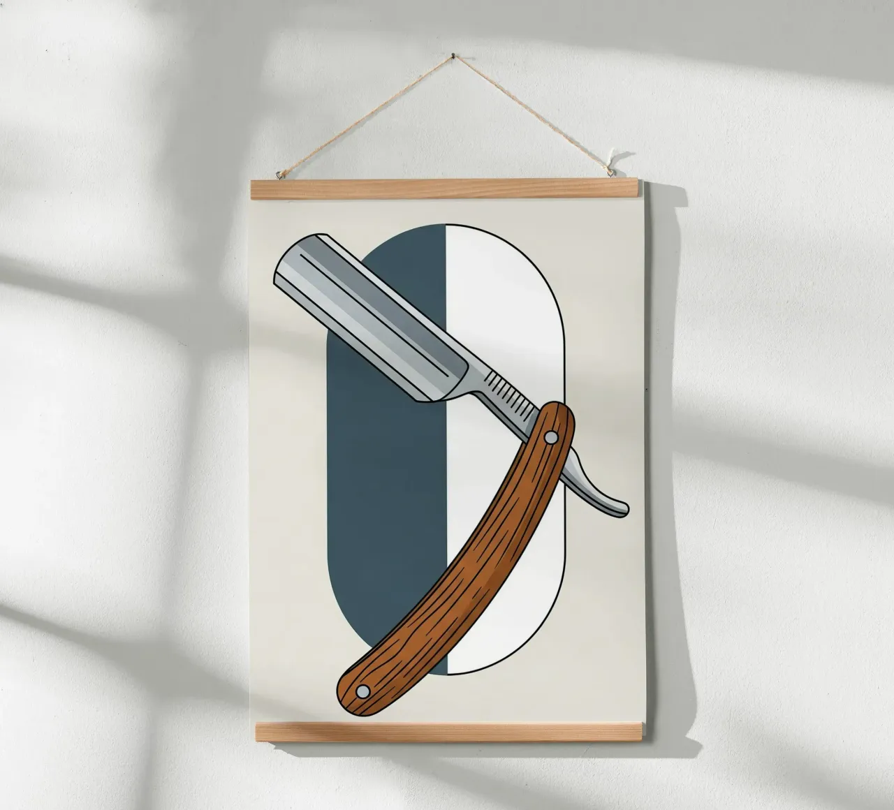 Scheermes poster van Minimalist vector art