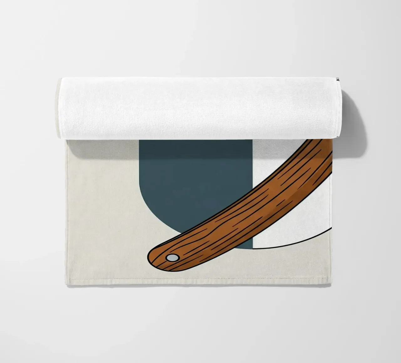 Rasoio a mano libera telo mare da Minimalist vector art