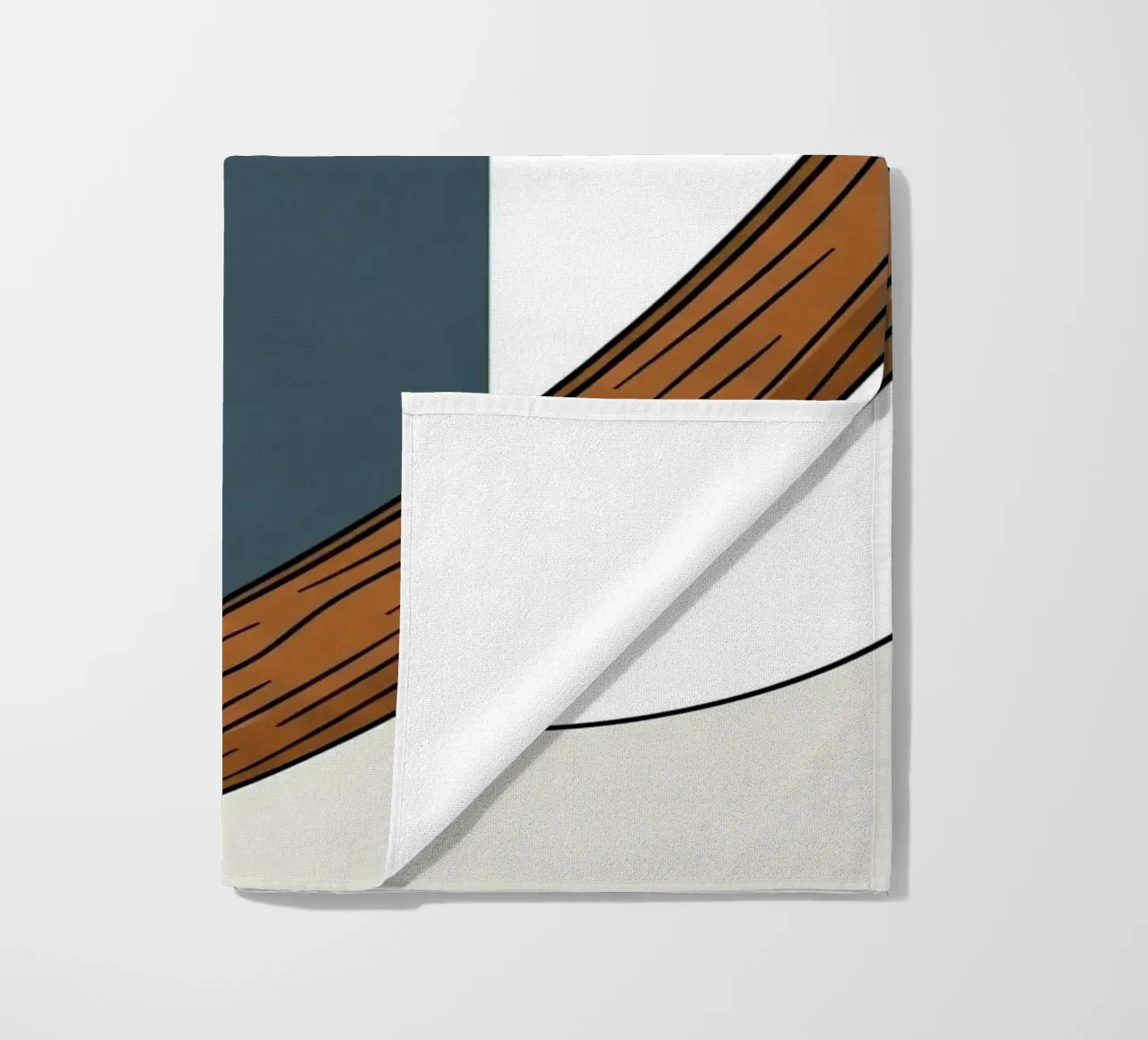 Rasoio a mano libera telo mare da Minimalist vector art