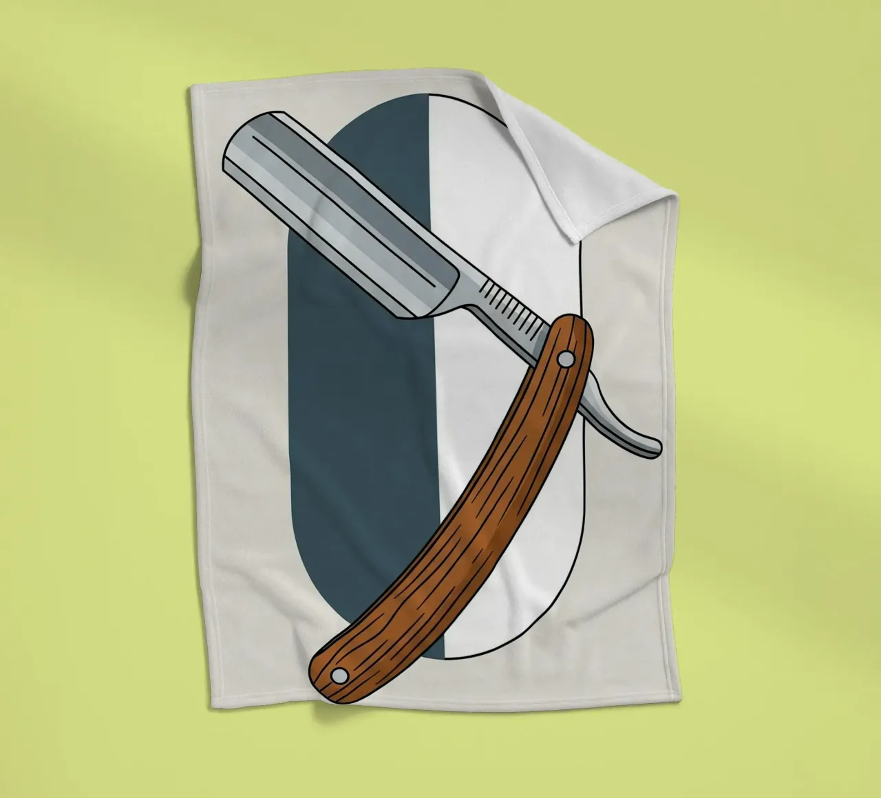 Scheermes fleecedeken van Minimalist vector art