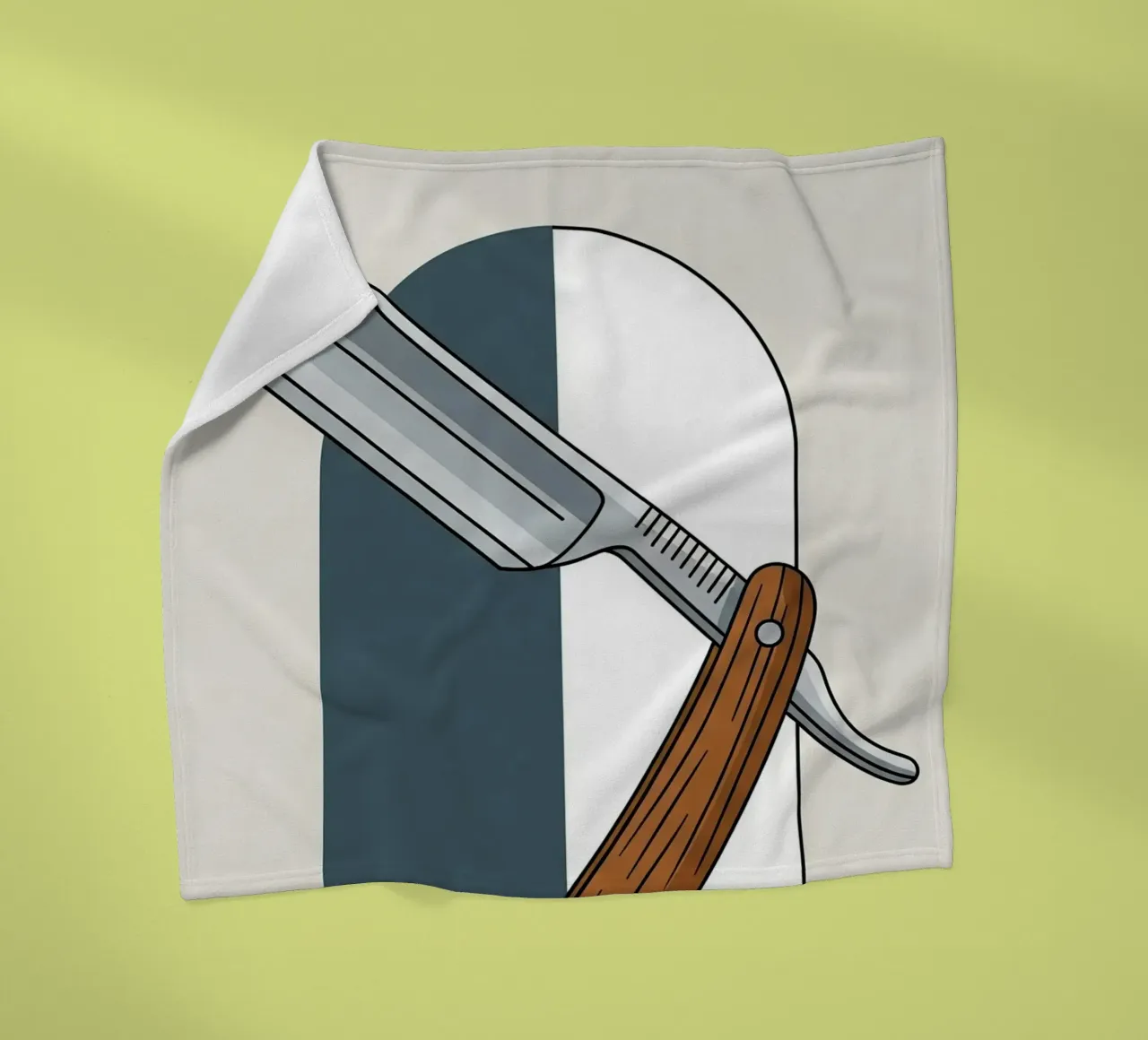 Scheermes fleecedeken van Minimalist vector art