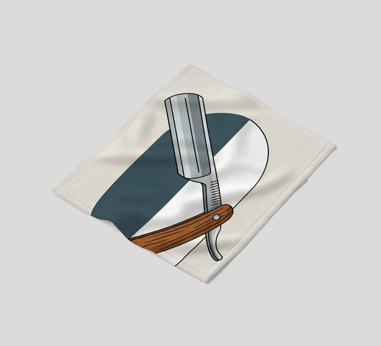 Scheermes fleecedeken van Minimalist vector art