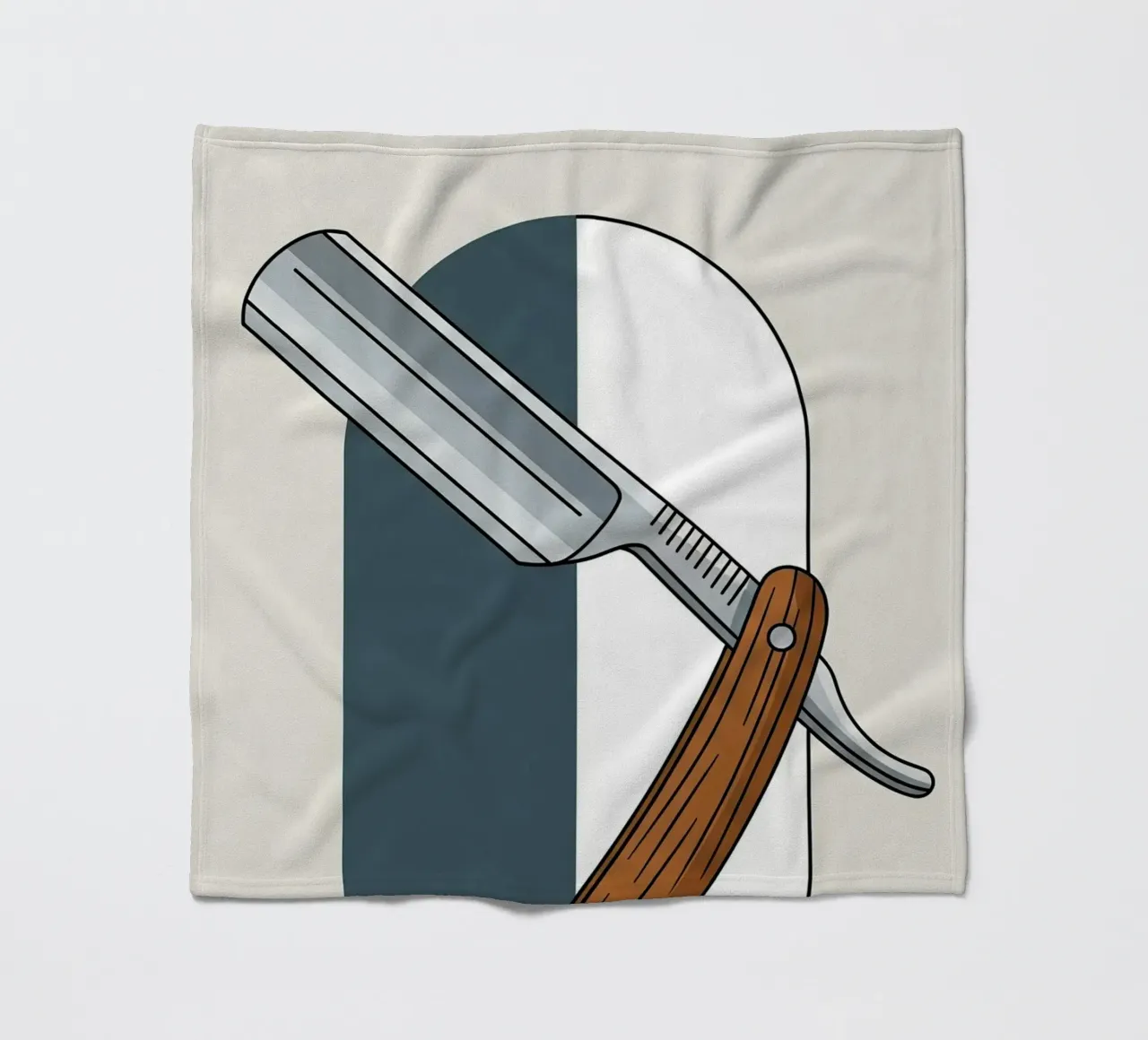 Scheermes fleecedeken van Minimalist vector art