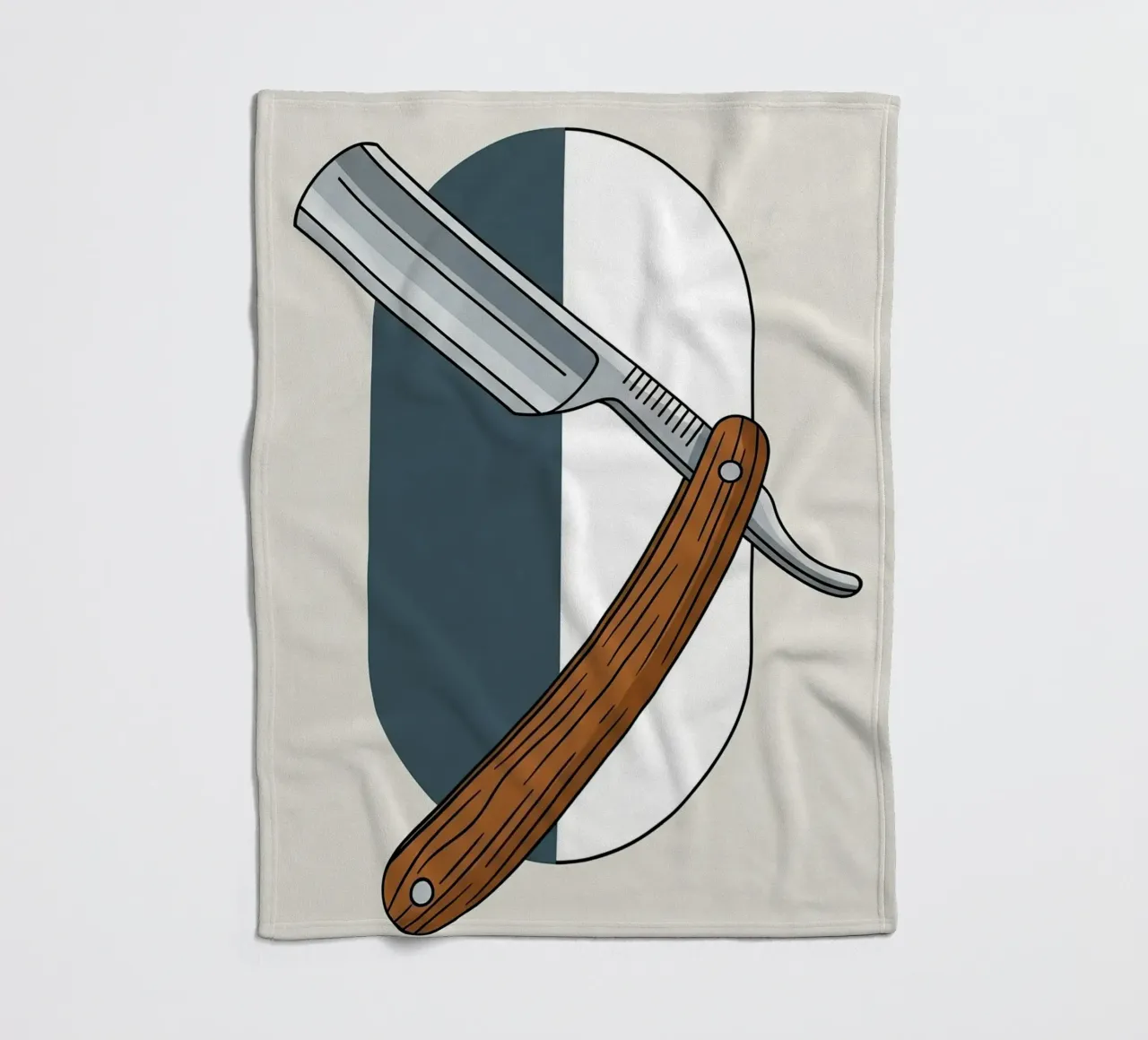 Scheermes fleecedeken van Minimalist vector art