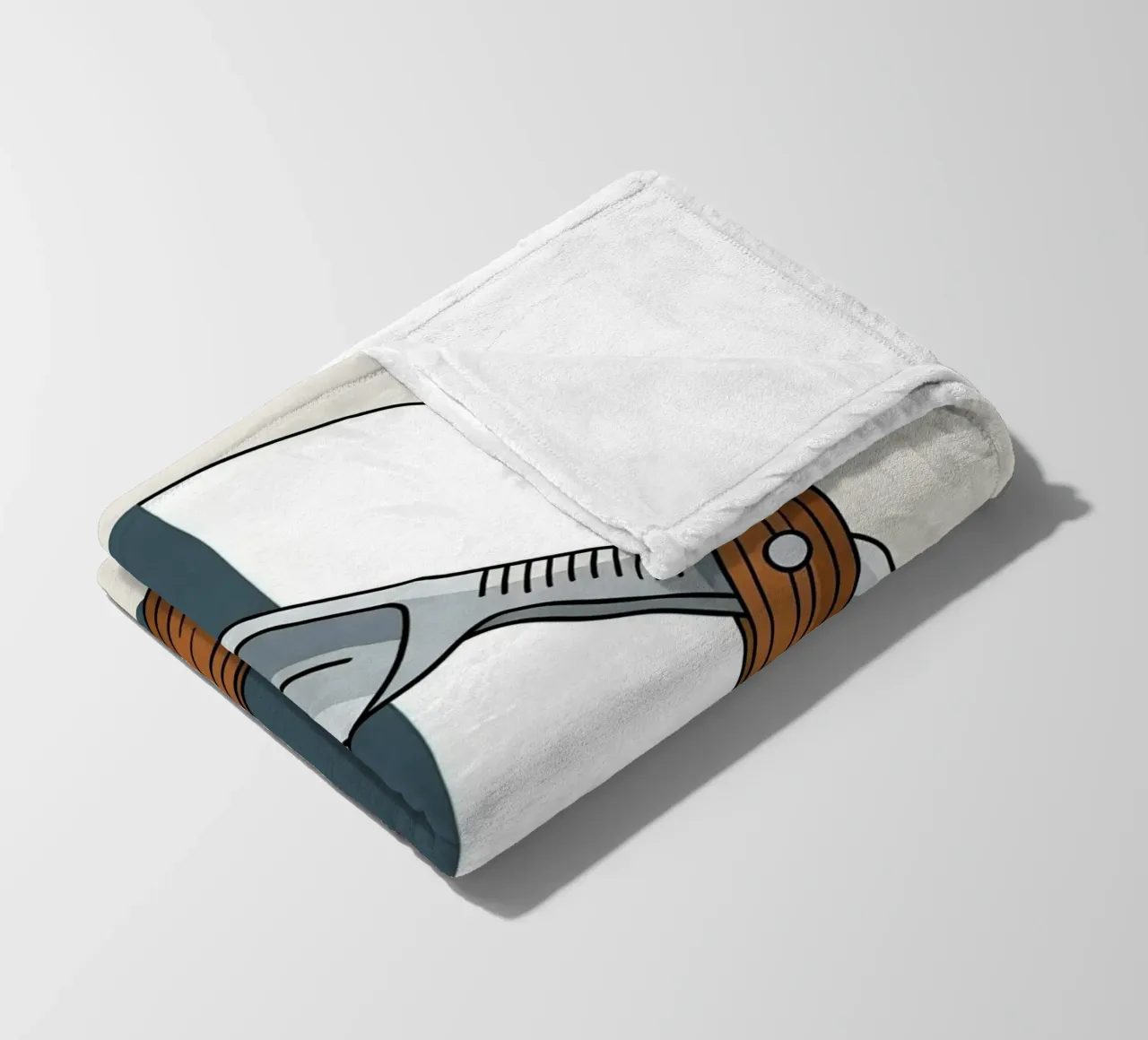 Scheermes fleecedeken van Minimalist vector art