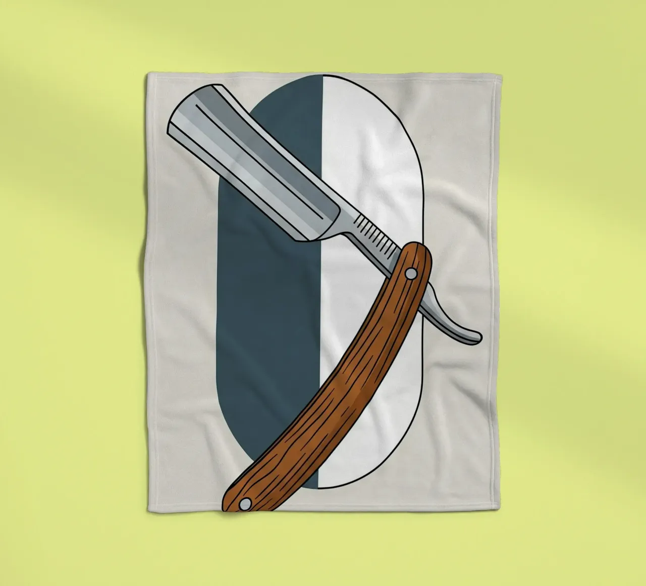 Scheermes fleecedeken van Minimalist vector art