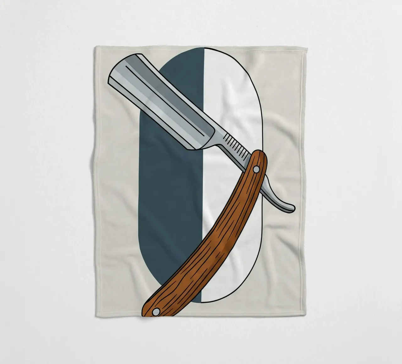 Scheermes fleecedeken van Minimalist vector art