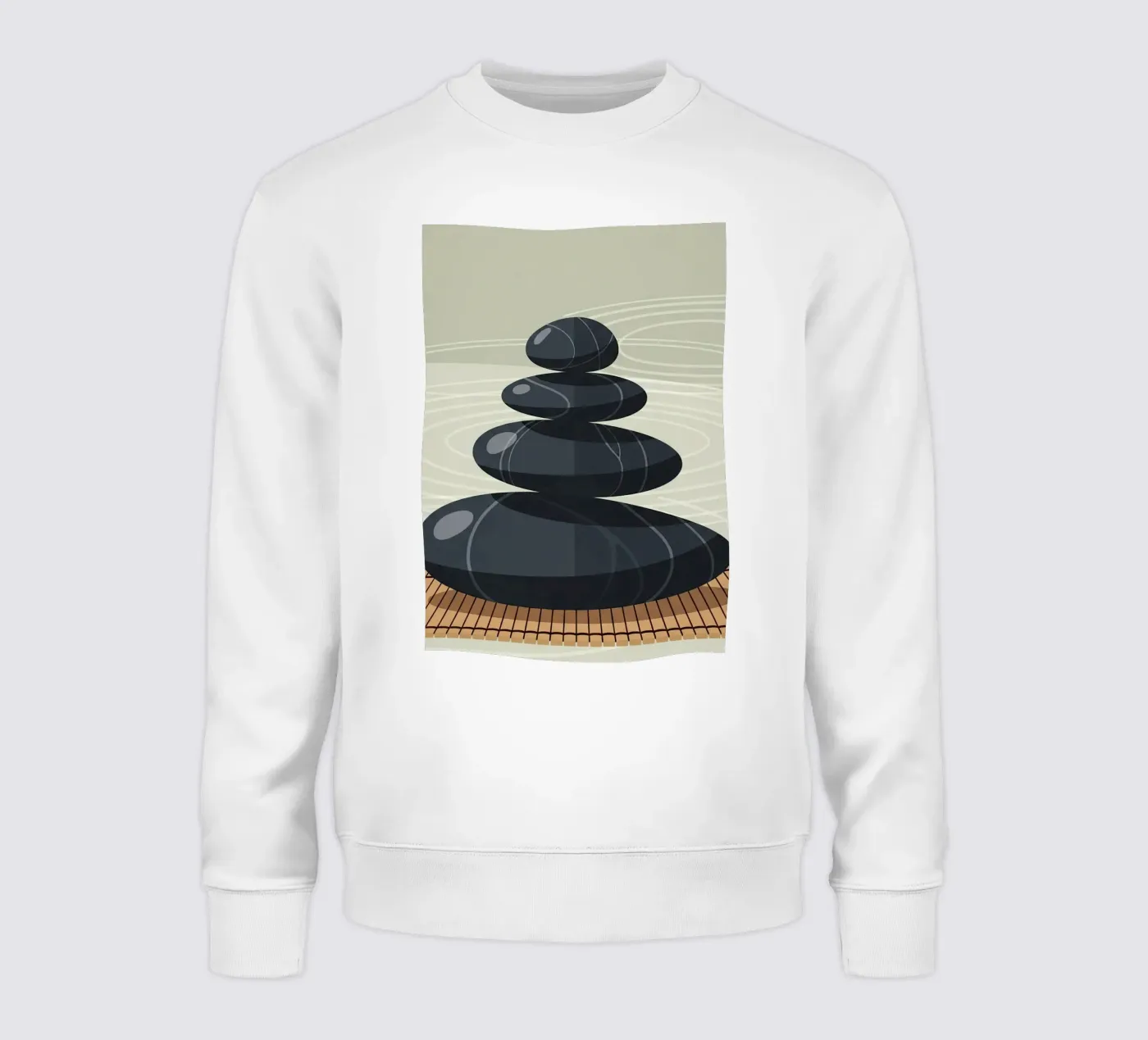 Zen-stenen stapel sweatshirt van Minimalist vector art