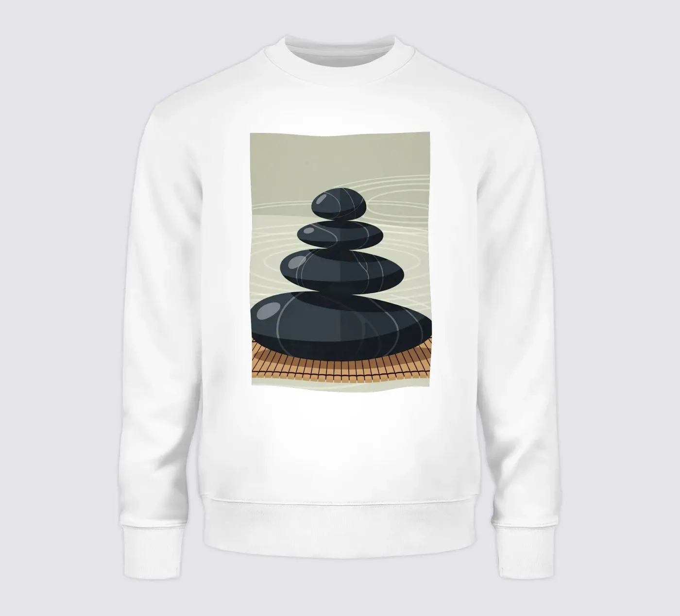 Zen-stenen stapel sweatshirt van Minimalist vector art