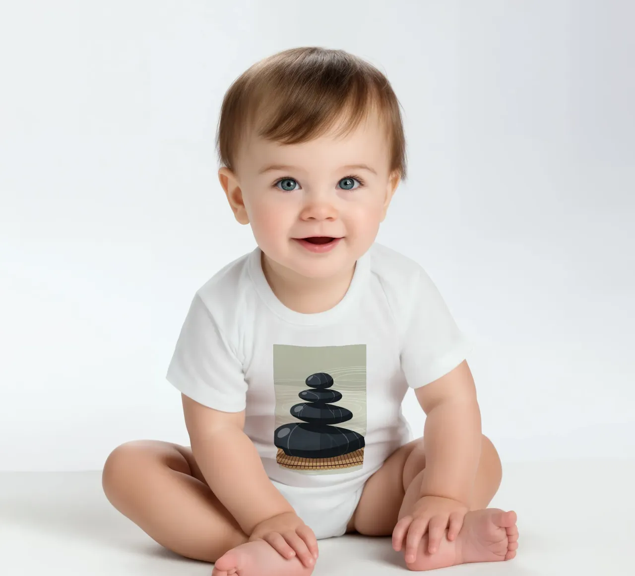Zen Stone Stack body bébé de Minimalist vector art