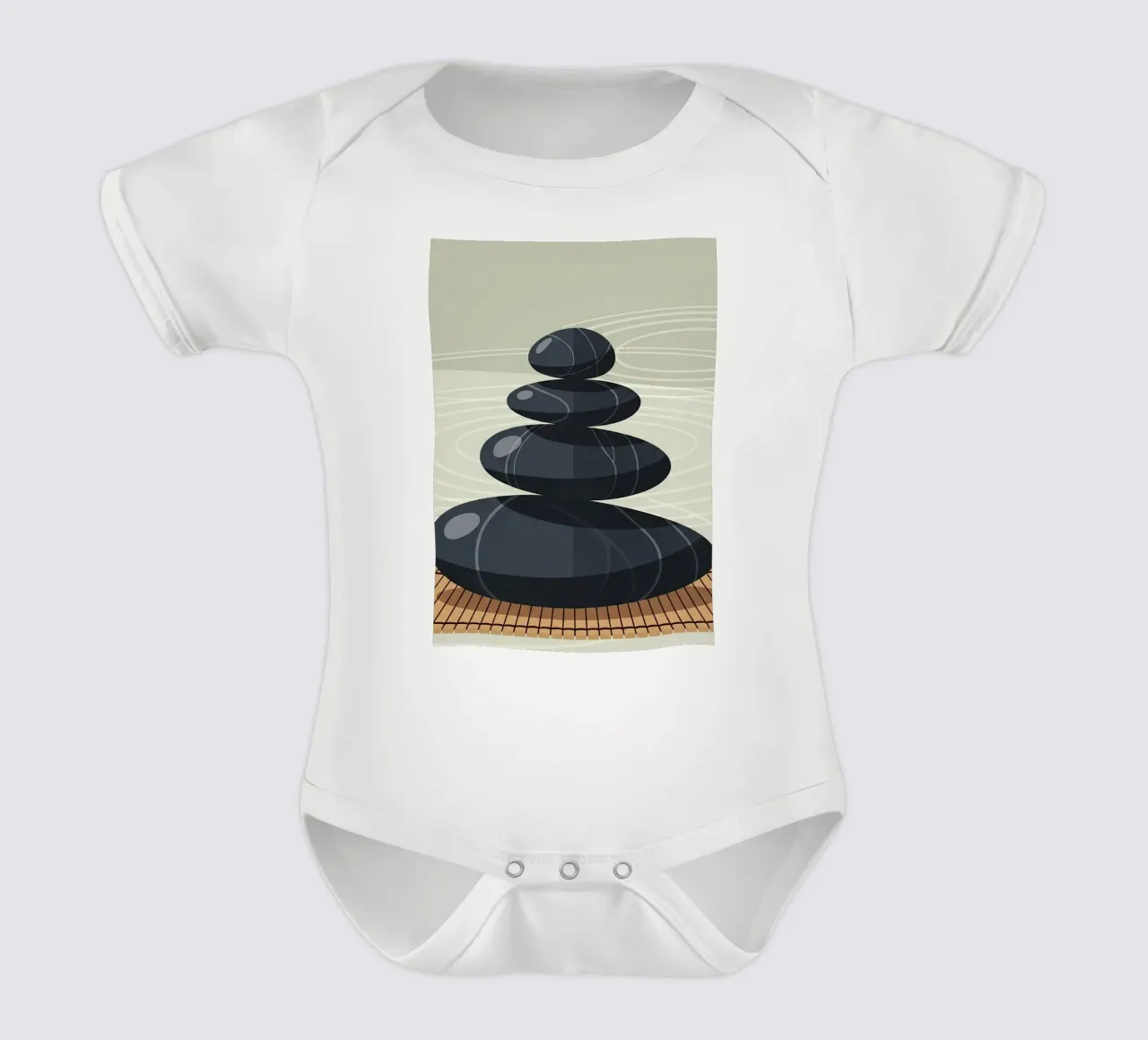 Zen Stone Stack body bébé de Minimalist vector art