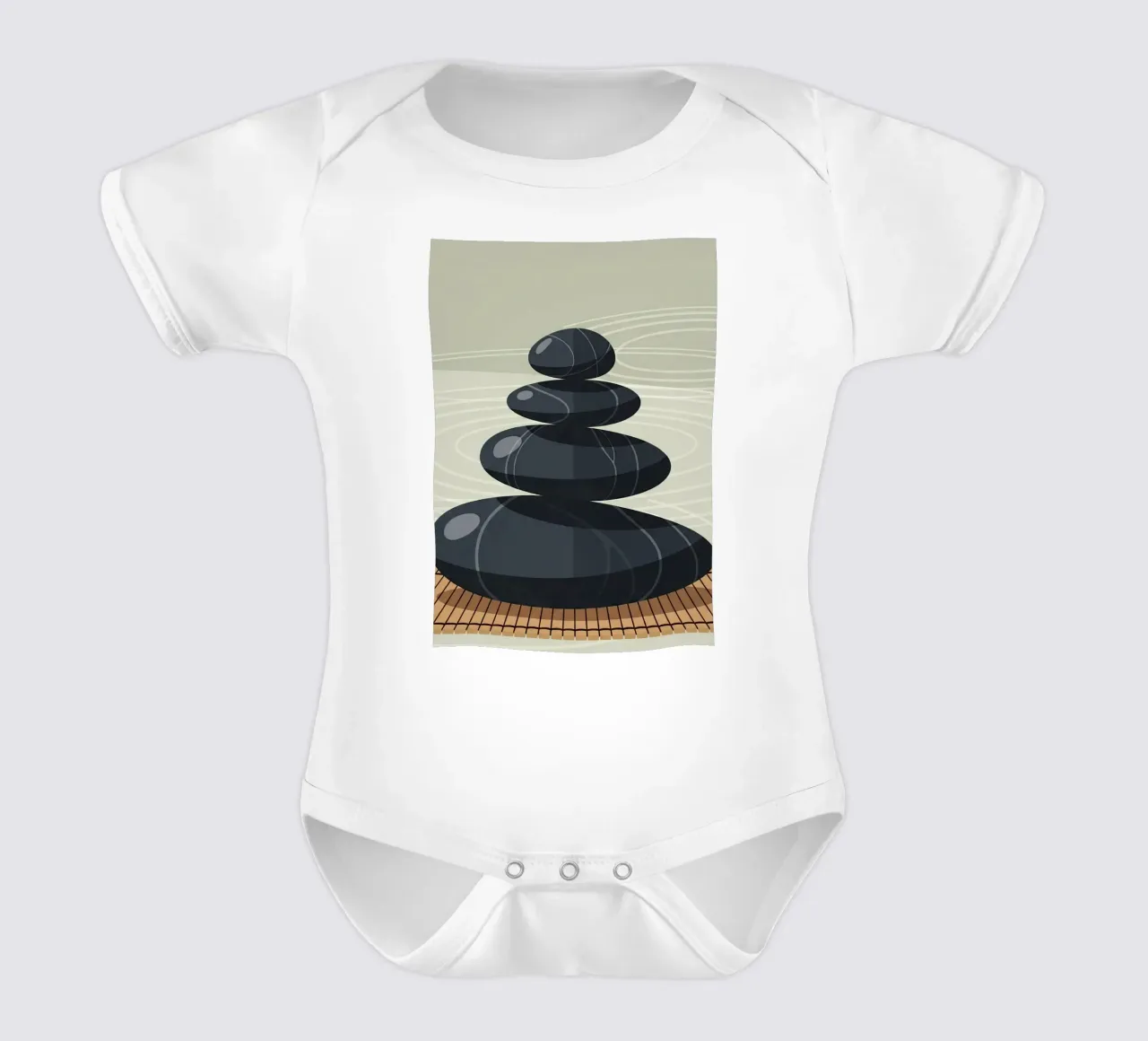 Zen Stone Stack body bébé de Minimalist vector art
