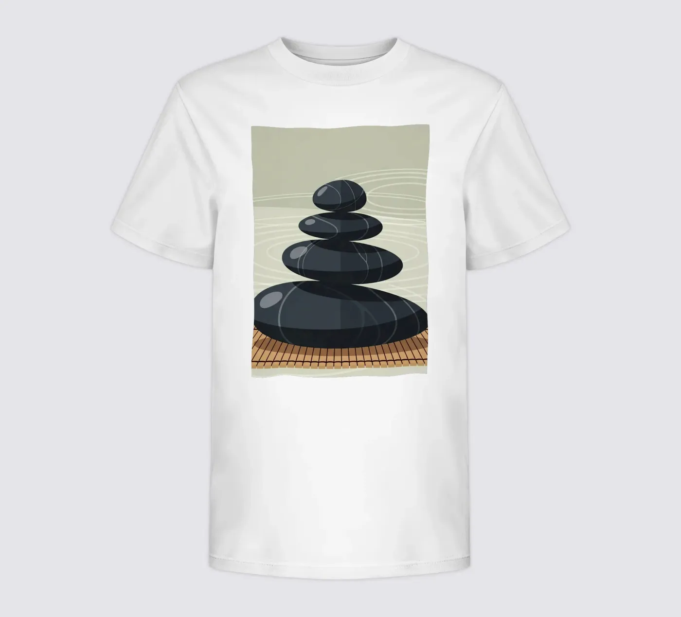 Zen Stone Stack kinder t-shirt van Minimalist vector art
