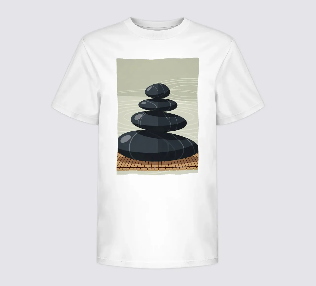 Zen Stone Stack t-shirt bambini da Minimalist vector art